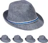 Relaxdays Trachtenhut Bayern, 5er Set, blau-weiße Kordel, Produktbild-Vorschau 1