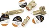 Several brass hose fittings and connectors are displayed on a white background, with product tags attached. Produktbild-Vorschau