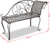 vidaXL Chaise longue de jardin 128 cm Acier antique brun Voir les images du produit 4