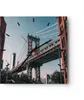 Wanduhr - Quadrat - Glasuhr - Manhattan Brücke Brücke - Produktbild-Vorschau 1