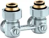 Caleffi Zweirohr Hahnblock 3011 Eckform, 3/4" IG Produktbild-Vorschau 1