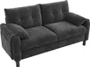 A dark gray sofa is shown from a three-quarter angle against a white background. Produktbild-Vorschau
