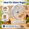 Hamsterrad leise 21cm transparent Kugellager geräuscharm Produktbild-Vorschau 7