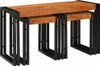 Nestingtisch 3 pcs Massivholz Akazie und Metall Produktbild-Vorschau 1