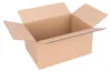 An empty, open cardboard box is shown against a white background. Produktbild-Vorschau