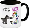 20. Geburtstag Kaffeebecher Schwarz mit lustigem Spruch: Produktbild-Vorschau 1
