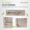 Juskys Sofa Coredo - Taupe, moderne Couch aus Cord mit Produktbild-Vorschau 3