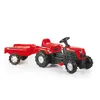 Dolu Traptractor met Aanhanger Rood/Zwart Produktbild-Vorschau 1