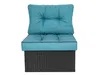 A close-up studio shot of a blue cushion set for outdoor furniture. Náhled obrázku produktu