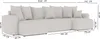 U-Form Sofa ANTONIO DENVER - 312x142x73cm, Wohnzimmersofa Produktbild-Vorschau 3