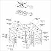 Lit d'angle double avec espace de rangement & bureau - 2 x Voir les images du produit 23