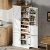 Hoge kast, wit, met bewegingssensor, verstelbare planken, Productafbeelding-voorbeeld 2