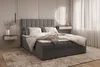 Kontinentalbett aus Samt, Polsterbett, Boxspringbett, Produktbild-Vorschau 1