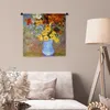 MuchoWow® Wandteppich Wandbehang Vase mit Gänseblümchen und Produktbild-Vorschau 5