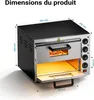 forno per pizza a 2 livelli 3000W con pietra in cordierite Anteprima dell’immagine prodotto 4