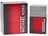 Herrenduft Michael Kors Extreme Rush im eckigen, rot-schwarzen Glasflakon mit passender Verpackung im gleichen Farbverlauf, 40 ml Eau de Toilette. Productafbeelding-voorbeeld