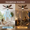 Wentylator sufitowy Ø106 cm z oświetleniem LED, sterowaniem Podgląd zdjęcia produktu 12