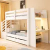 Merax Etagenbett 90x200cm mit Schreibtisch, Kinderbett mit Produktbild-Vorschau 3