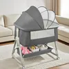 Beistellbett Baby,3 in 1 Reisebett Babybett,6 Fach Produktbild-Vorschau 1
