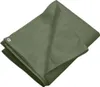 A folded green tarp is shown against a white background. Voir les images du produit