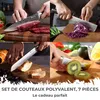 PAUDIN NS7 - Set de couteaux 7 pièces - Couteaux japonais - Voir les images du produit 3