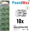 10 batterie alcaline a bottone AG5 LR754 LR750 LR754W 393 Anteprima dell’immagine prodotto 1