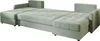 A light gray sectional sofa is shown from a side-angle, extended into a bed configuration. Náhľad obrázku produktu