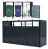 KOMFOTTEU Mülltonnenbox 3er, Outdoor Mülltonnenhaus für 3X Produktbild-Vorschau 1
