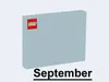 A light blue box with a LEGO logo on the top left corner and the word "September" underlined below it. Náhled obrázku produktu