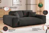 Mollis - Sofa 3 Sitzer aus Dunkelgrau Plüschcord mit Produktbild-Vorschau 4