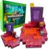A product box and two assembled models of a Minecraft-themed portal and landscape, made from modular blocks. Anteprima dell’immagine prodotto