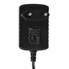 A black AC/DC adapter with product information printed on it. Produktbild-Vorschau
