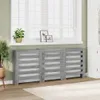 vidaXL Kryt chladiča sivý Sonoma 205x21,5x83,5 cm Náhľad obrázku produktu 2