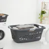 Rotho 3er-Set Wäschekorb 50L Flowers - Wäschesammler groß - Produktbild-Vorschau 2