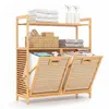 COSTWAY wasmand, wasverzamelaar met 2 compartimenten van Productafbeelding-voorbeeld 1