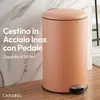 CASABEL Pattumiera, 50L, terracotta, acciaio inox, 100% Anteprima dell’immagine prodotto 2