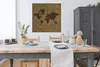 MuchoWow® Poster Weltkarte Brown - Zeitung - Briefe 100x100 Produktbild-Vorschau 3