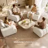 VASAGLE Modulares 2-Sitzer Sofa, Rahmenlose Chenille Couch Produktbild-Vorschau 5