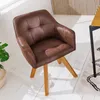 Design Stuhl LOFT antik braun drehbar Gestell aus massivem Produktbild-Vorschau 1