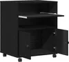 vidaXL Supporto per stampante in rovere nero 60 x 48 x 74 Anteprima dell’immagine prodotto 5