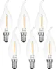 6 x LED Filament Leuchtmittel Windstoß Kerze 1W = 15W E14 Produktbild-Vorschau 1