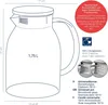 Kela Luna, Karaffe, 1,75 l, Transparent, Borosilikatglas, Produktbild-Vorschau 7