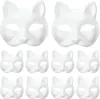 A collection of blank white cat masks. Náhled obrázku produktu