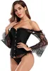 Schwarzes Gothic-Korsett mit Bauchkontrolle aus Spitze Produktbild-Vorschau 6