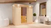 Karibu Sauna Innensauna Variado Fronteinstieg Ofen 9 kW  Produktbild-Vorschau 1