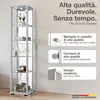 K-Möbel Vetrina in vetro in piedi in alluminio / argento Anteprima dell’immagine prodotto 2