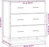vidaXL Kredens czarny 68x35x76 cm materiał drewnopochodny i Podgląd zdjęcia produktu 7