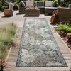 Orientteppich Outdoor Wohnzimmerteppich Ornamente in grau Produktbild-Vorschau 2