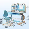 2Pcs/Set Kinder Studie Schreibtisch Stuhl Set, Produktbild-Vorschau 4