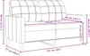 vidaXL 2-osobowa sofa czarna 120 cm aksamitna Podgląd zdjęcia produktu 8